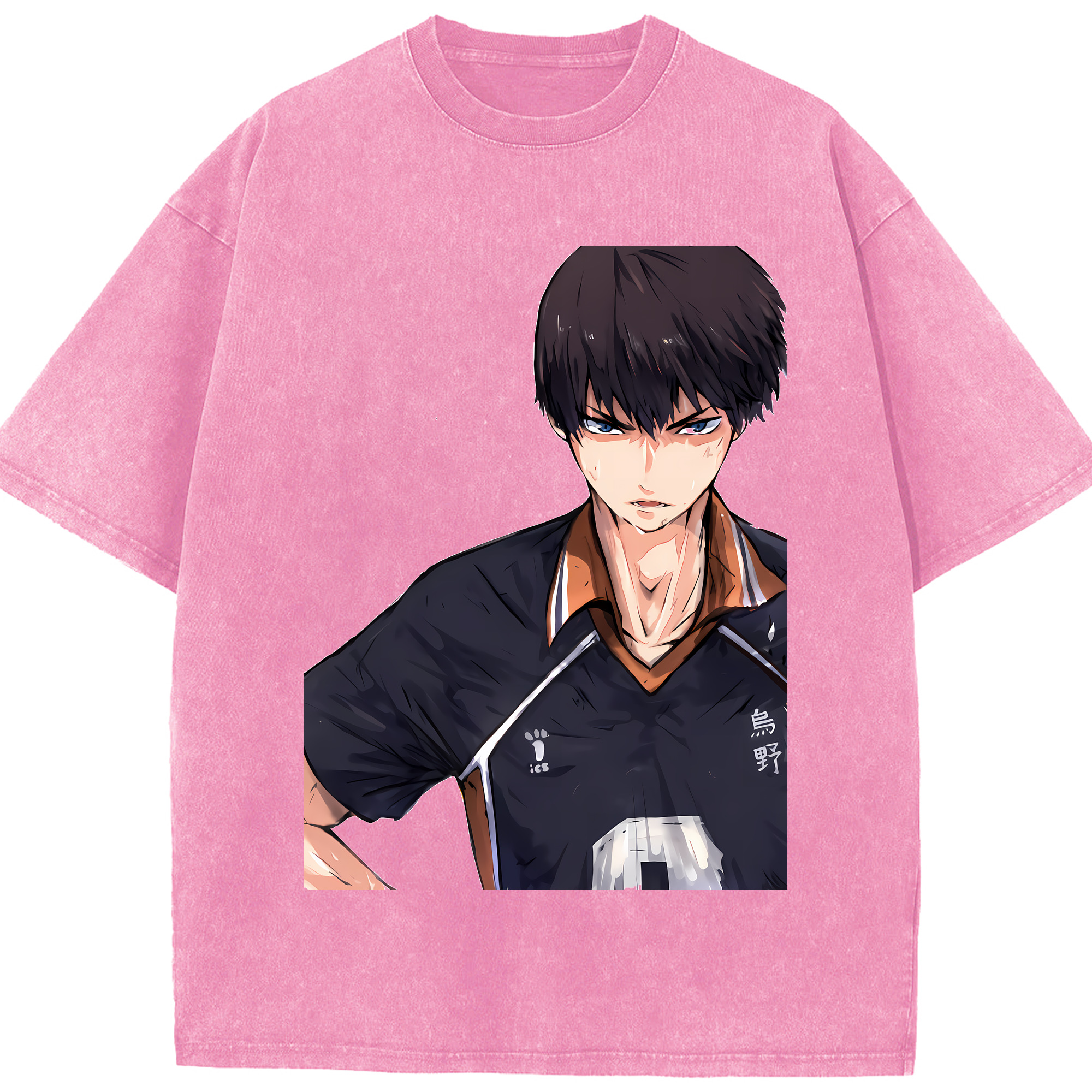 （画像用） ハイキュー!! Haikyu!! 綿100% ヴィンテージ風 半袖Tシャツ（フロントプリント）